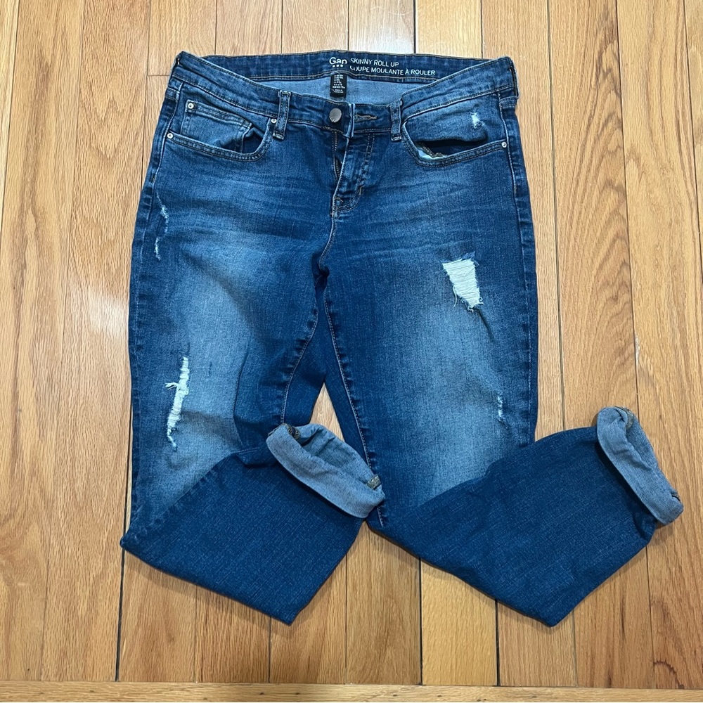 GAP skinny roll up jeans